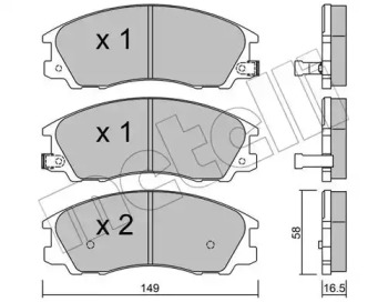 Комплект тормозных колодок METELLI 22-0506-0