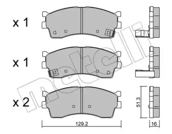 Комплект тормозных колодок METELLI 22-0512-0