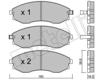 Комплект тормозных колодок METELLI 22-0517-0