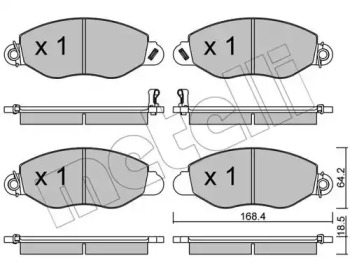 Комплект тормозных колодок METELLI 22-0536-0