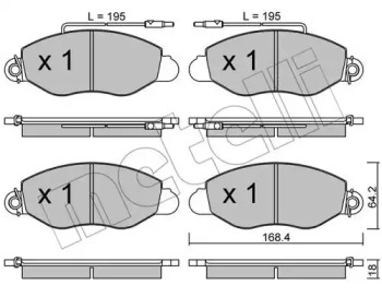 Комплект тормозных колодок METELLI 22-0536-1