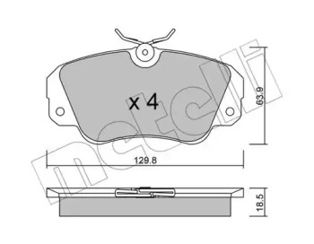 Комплект тормозных колодок METELLI 22-0538-0