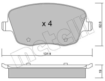 Комплект тормозных колодок METELLI 22-0547-0