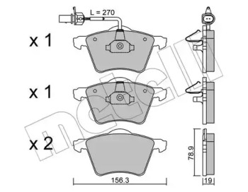 Комплект тормозных колодок METELLI 22-0550-0