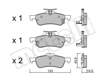 Комплект тормозных колодок METELLI 22-0556-1