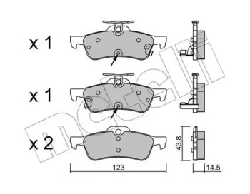 Комплект тормозных колодок METELLI 22-0556-2