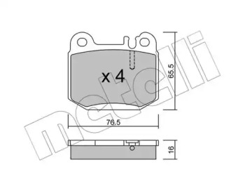 Комплект тормозных колодок METELLI 22-0564-0