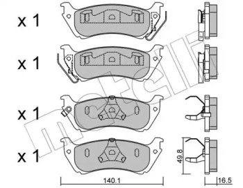 Комплект тормозных колодок METELLI 22-0570-0