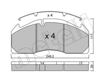 Комплект тормозных колодок METELLI 22-0593-0