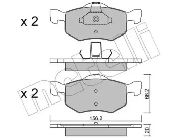 Комплект тормозных колодок METELLI 22-0609-0