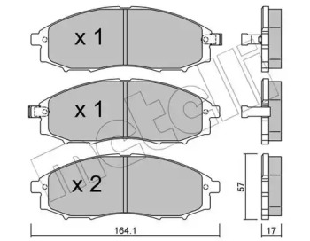 Комплект тормозных колодок METELLI 22-0611-0