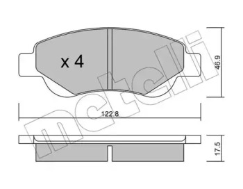 Комплект тормозных колодок METELLI 22-0637-0