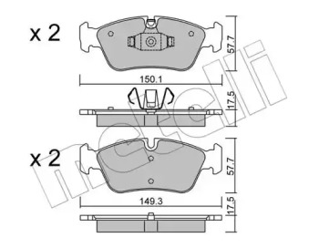 Комплект тормозных колодок METELLI 22-0640-0