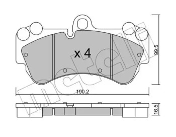 Комплект тормозных колодок METELLI 22-0653-0