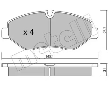 Комплект тормозных колодок METELLI 22-0671-0