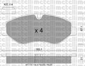 Комплект тормозных колодок METELLI 22-0671-2