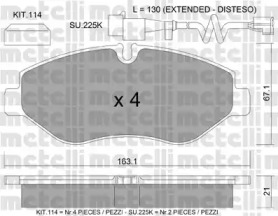 Комплект тормозных колодок METELLI 22-0671-2K