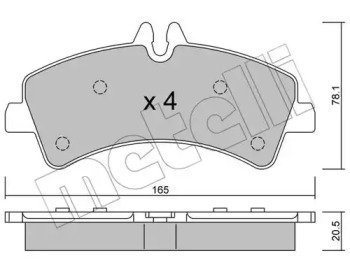 Комплект тормозных колодок METELLI 22-0674-0