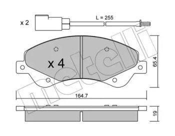 Комплект тормозных колодок METELLI 22-0679-0