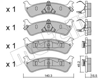 Комплект тормозных колодок METELLI 22-0684-0