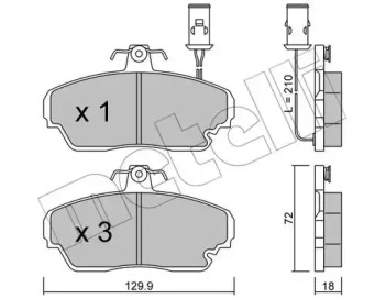 Комплект тормозных колодок METELLI 22-0690-0