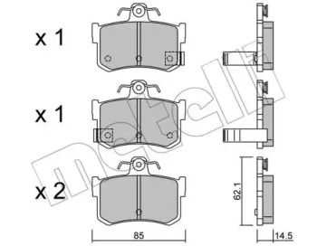 Комплект тормозных колодок METELLI 22-0691-1