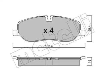 Комплект тормозных колодок METELLI 22-0693-0