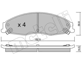 Комплект тормозных колодок METELLI 22-0698-0