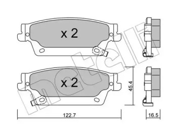 Комплект тормозных колодок METELLI 22-0701-0