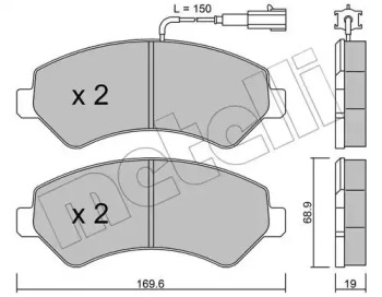 Комплект тормозных колодок METELLI 22-0709-1