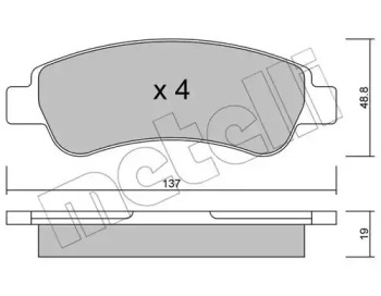 Комплект тормозных колодок METELLI 22-0710-0