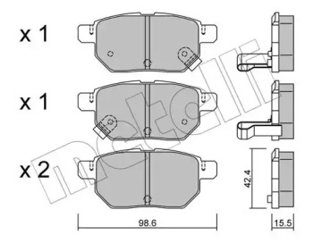 Комплект тормозных колодок METELLI 22-0746-1