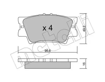 Комплект тормозных колодок METELLI 22-0749-0