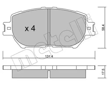 Комплект тормозных колодок METELLI 22-0751-0