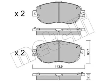 Комплект тормозных колодок METELLI 22-0756-1