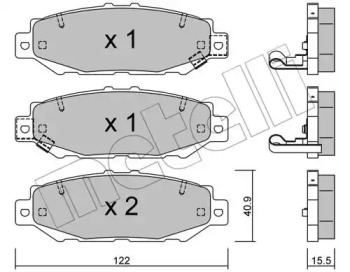 Комплект тормозных колодок METELLI 22-0759-0