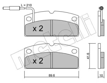 Комплект тормозных колодок METELLI 22-0767-1