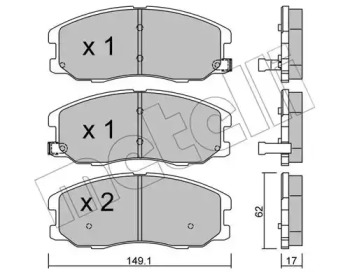 Комплект тормозных колодок METELLI 22-0778-0