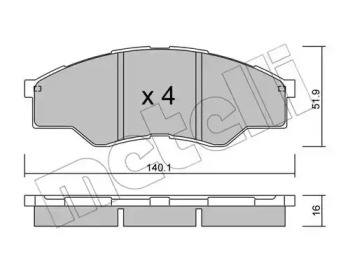 Комплект тормозных колодок METELLI 22-0797-0