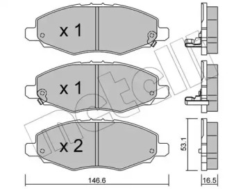 Комплект тормозных колодок METELLI 22-0798-0