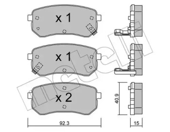 Комплект тормозных колодок METELLI 22-0815-0