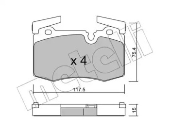 Комплект тормозных колодок METELLI 22-0829-0