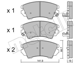 Комплект тормозных колодок METELLI 22-0842-0