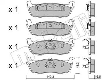 Комплект тормозных колодок METELLI 22-0858-0