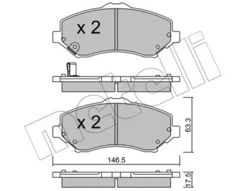 Комплект тормозных колодок METELLI 22-0862-0