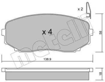 Комплект тормозных колодок METELLI 22-0872-0