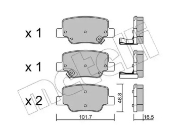 Комплект тормозных колодок METELLI 22-0880-0