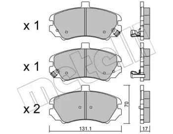 Комплект тормозных колодок METELLI 22-0884-0