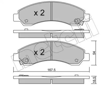 Комплект тормозных колодок METELLI 22-0888-0