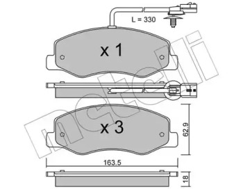 Комплект тормозных колодок METELLI 22-0900-0